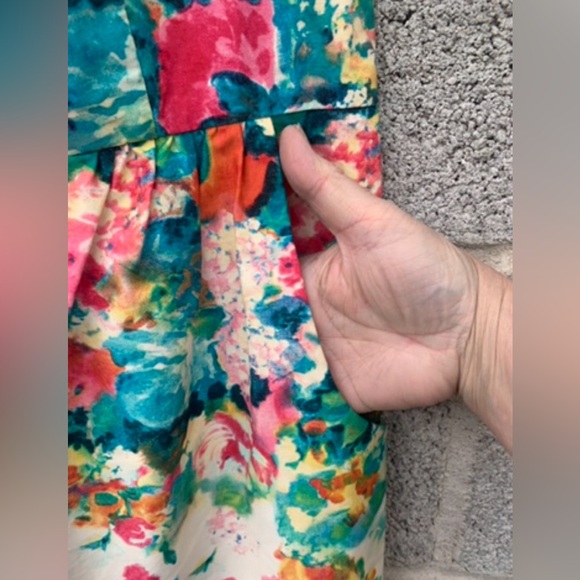 Anthropologie Maeve Sheath Dress Size 6* Wedding Guest Tea Garden Floral Cutout - Picture 3 of 12